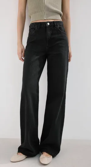MANGO Danila High Rise Wide Leg Jeans thumbnail 1