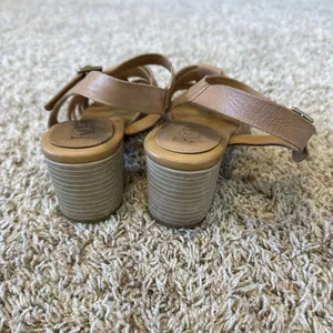 Korks Kork Ease Sandals Womens 8 Cilla Shoes Strappy Heel Tan Leather‎ Comfort thumbnail 5