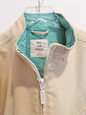 FREE PEOPLE WE THE‎ FREE Top Down Jacket in Khaki Chino Small NWOT Funnel Neck thumbnail 4