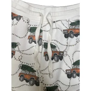 American Eagle XS Christmas Tree Car Jogger Sweatpants‎ Fleece Holiday Lounge thumbnail 6