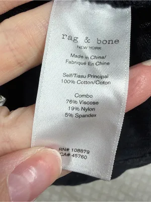 Rag & Bone Black Jolie High Neck Cotton Tank Top thumbnail 5