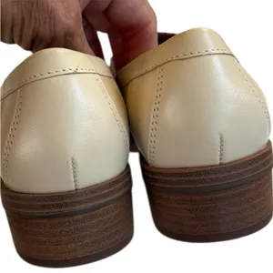 Like New Lucky Brand Leather Floriss Loafers Cream Size 7 thumbnail 8