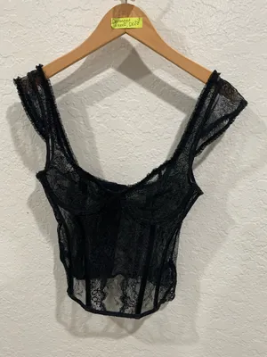 Black Lace Corset Top Size XS thumbnail 3