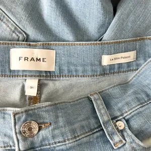 Frame Le Slim Palazzo Wide Leg Cropped Jeans Honeymoon Light Blue LSP814 Size 31 thumbnail 6