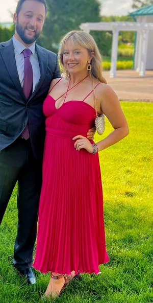 Alex Marie Magenta designer Dress thumbnail 7