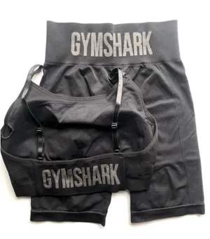 Gymshark S/S Flex Seamless Cycling Shorts & Flex Seamless Strappy Sports Bra Set thumbnail 1