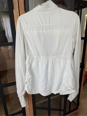 Lululemon Inner Peace Jacket reversible mock neck full zipper up tie waist thumbnail 3