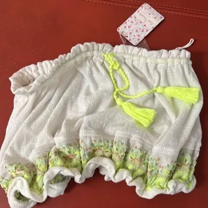 FREE PEOPLE Ivory No More Tiers Strapless Crop Top women’s Size Small‎ NEW thumbnail 3