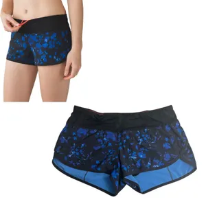 Lululemon Speed Shorts Dandy Digie Porcelain Black Blue Women's Size 6 thumbnail 2