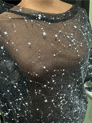 Sheer Silver Star Stretchy Shirt/Dress – One Size (XS–2XL Fit) thumbnail 9