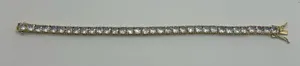 Kristalize Jewelry Moissanite Tennis Bracelet Gold 5mm 7 Inch Brand New VVS1 Crazy Shine No Pass thumbnail 1