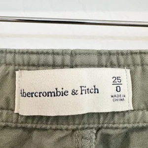 Abercrombie Cargo Pants Size 25 Green Wide Leg Baggy High Rise Minimalist Grunge thumbnail 7