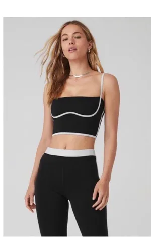 Airbrush Streamlined Bra Tank Black/White XS thumbnail 2