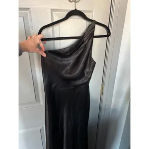 Jenny Yoo Black One Shoulder Lena Dress thumbnail 5