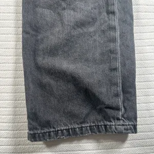 Aeropostale 90's Baggy Black Wash Button Fly Distressed Denim Jeans Size 0 thumbnail 4