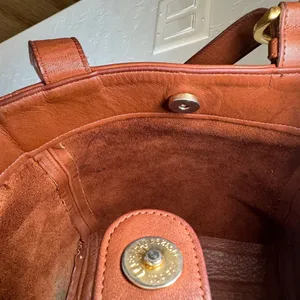 Vintage Coach Soho Buckle Bag 4157 British Tan Brown Leather Tote Shoulder Bag thumbnail 6