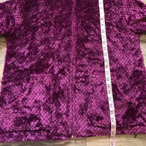Cuddl Duds Plush Zip Up Purple Jacket L thumbnail 5