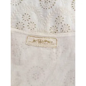Jen's Pirate Booty Womens Dress Beige Mini Eyelet Puffed Babydoll A Line Small thumbnail 4