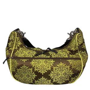 Petunia Pickle Bottom Touring Bag Diaper Bag Brown Yellow Damask Baby‎ Crossbody thumbnail 2