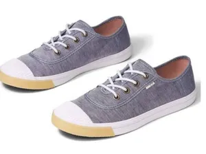 Toms Carmel Sneakers Womens Size 8 Blue Good Distressed Majolica Canvas thumbnail 1