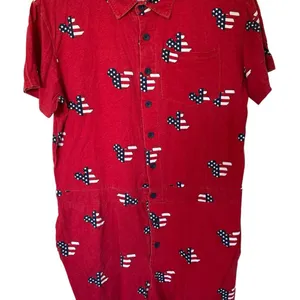 Disney Mickey Mouse Jumpsuit Romper Americana Flag Red thumbnail 1