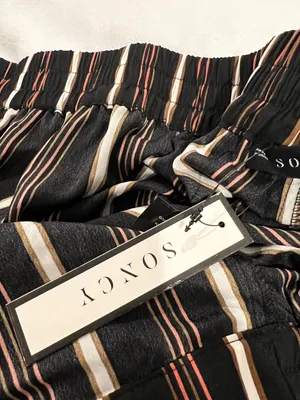 Soncy Striped Skirts with Black and White Accents Size 6 By thumbnail 4