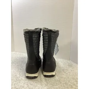 Totes Liz Womens‎ Black Quilted Faux Fur Winter Snow Boots Wide Width 7W New thumbnail 3