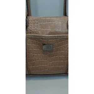 Vintage Liz Claiborne Tan Faux leather Croc shulder bag thumbnail 3