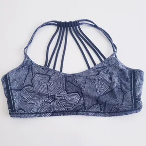 Lululemon Lighten Up BraMini Dottie Tribe White Racerback Sports Bra thumbnail 3