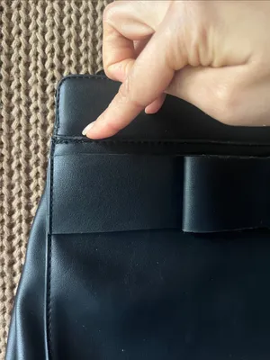 Nine West Black Satchel with Bow Detail thumbnail 9