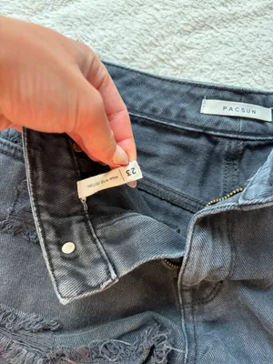 Pacsun black jean shorts thumbnail 4