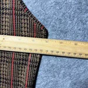 Liz & Sara Brown Orange Plaid Bodycon Mini Dress Spaghetti Strap‎ Womens Large thumbnail 5