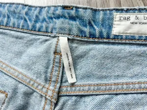 Rag & Bone Dre Low-rise Destructed Soft Denim Shorts Medium Wash Size 27 thumbnail 5