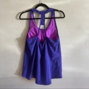Workout tank with built in bra Purple Size 10 thumbnail 4