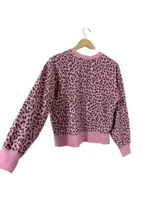 RAILS Cheetah Leopard Pink Jaguar Animal Print Sweatshirt Crew Pullover Top thumbnail 5