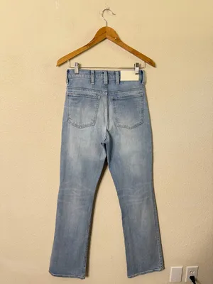 7 For All Mankind Jeans High Rise Easy Boot in Floral Blue‎ Wash Womens Size 26 thumbnail 5