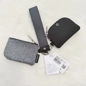 Lululemon Wristlet Dual Pouch Silver/Dark Gray  thumbnail 3