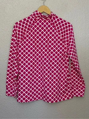 NWT Pappagallo Quarter Zip Long Sleeve Size Medium Cotton Blend thumbnail 2
