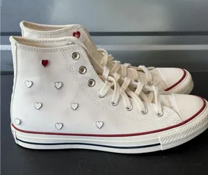Converse Chuck Valentine's Day White Red A19055C Sneakers Women Size 7 Mens 9 U thumbnail 1