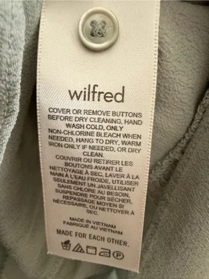 Aritzia Wilfred Lambrusco Mini Dress Dusky Green Long Sleeve Tiered Size Small thumbnail 3