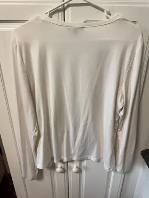 Loft Brand Medium Neutral lightweight Blouse  thumbnail 3