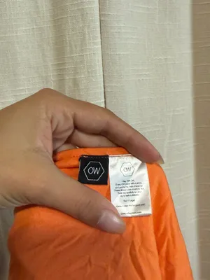 OW Satin Knot Halter Crop Top in Orange thumbnail 5