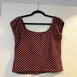 ASOS Design red polka dot top thumbnail 2