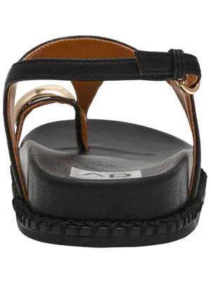 NWT DV Dolce Vita Pacey Round Toe Ring Footbed Flat Sandals PACEY Black 9M thumbnail 3