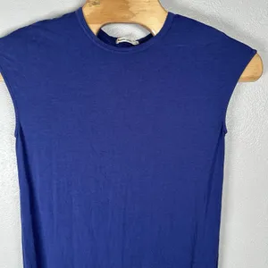 Marine‎ Layer Taylor Jersey Maxi TShirt Dress Size Small Short Sleeve Side Slits thumbnail 2