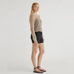 NWOT Quince Black Organic Cotton Stretch Chino Shorts sz 2 Women's 4" Inseam thumbnail 3