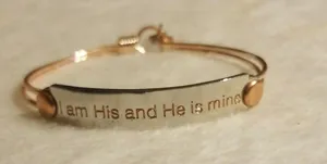 I am His and He is Mine Bracelet Bangle thumbnail 1