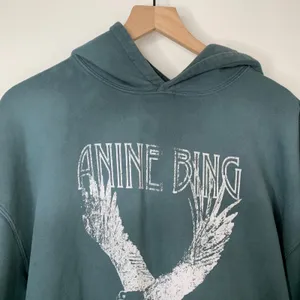 Anine Bing Ash Eagle Hoodie in Emerald Womens Small Green thumbnail 8