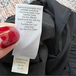 Athleta Skyline Pant II Paperbag Waist Pleated Tapered Black Belted Pants Size 2 thumbnail 13