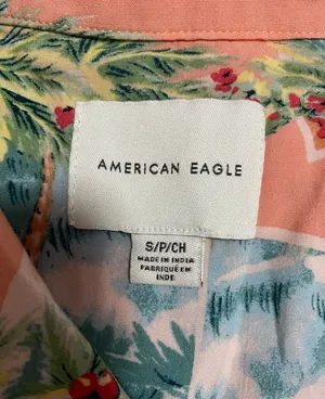 American Eagle Cropped Hawaiian Shirt thumbnail 4